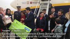 El pasajero seis millones llega al aeropuerto de Sevilla