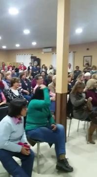 Imagen de la reunión de la plataforma esta tarde en Sevilla Este