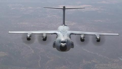 El avión A400M en pleno vuelo