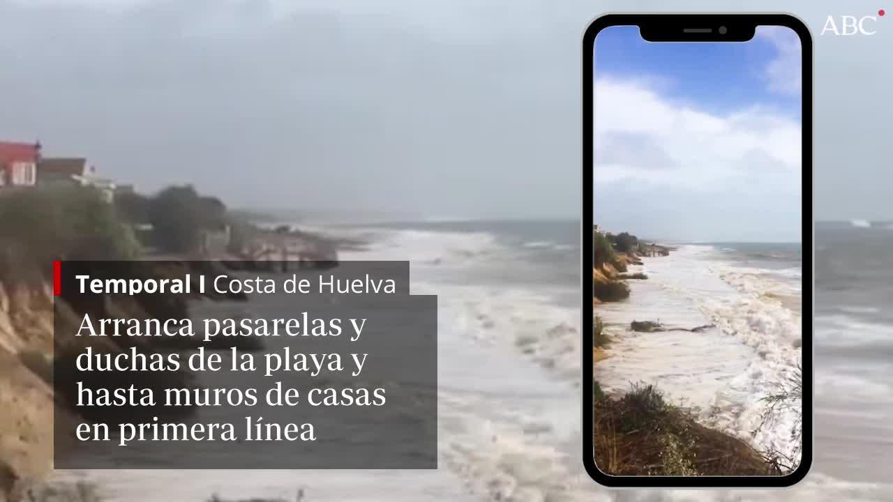 Daños provocados en la playa de El Portil