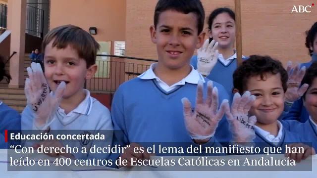 Lectura del manifiesto en el colegio de Santa Isabel