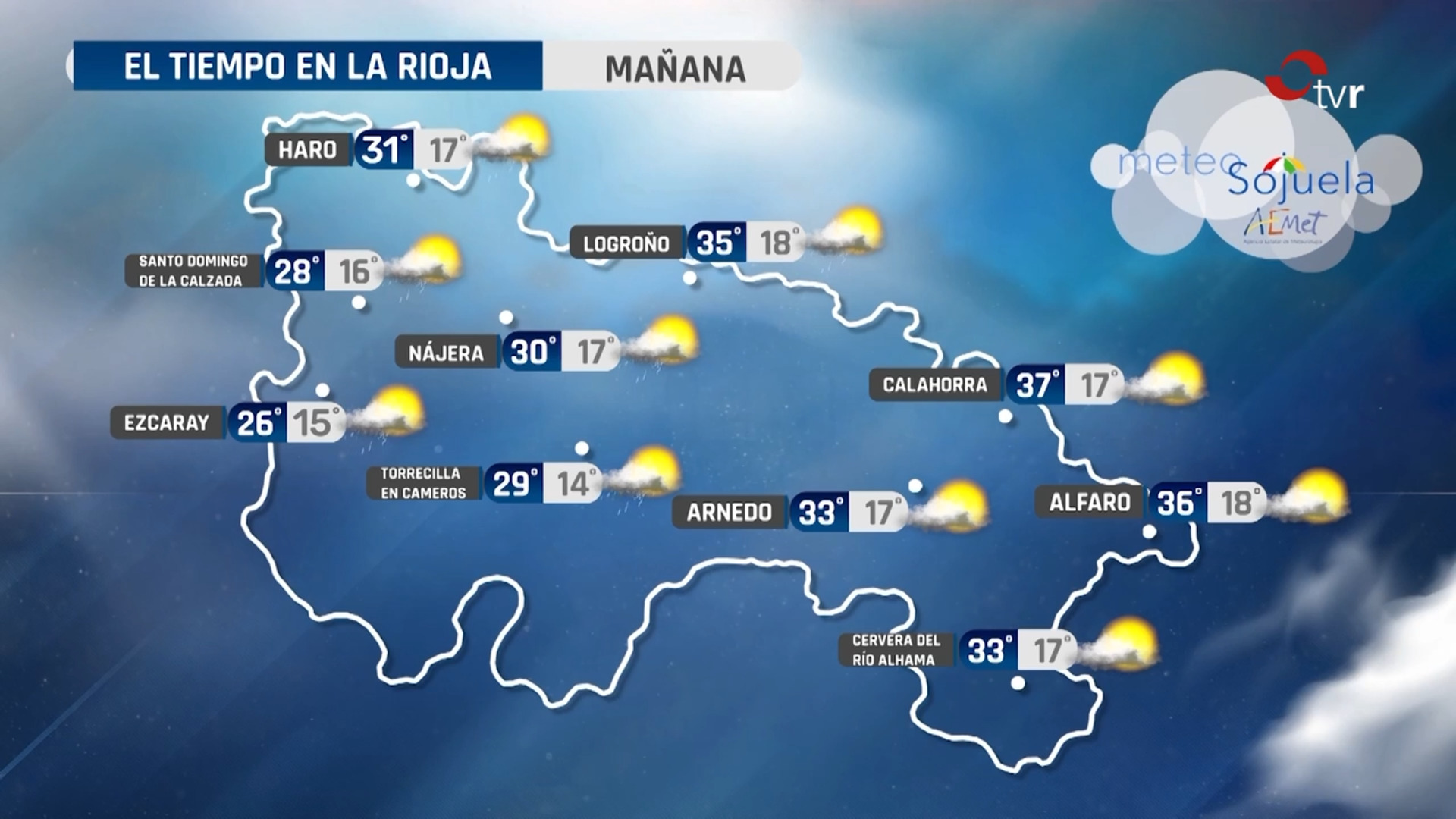 El tiempo para mañana, viernes, en La Rioja La Rioja