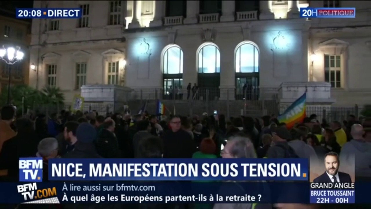 Une Manifestation En Cours à Nice En Soutien à La Septuagénaire Blessée Samedi