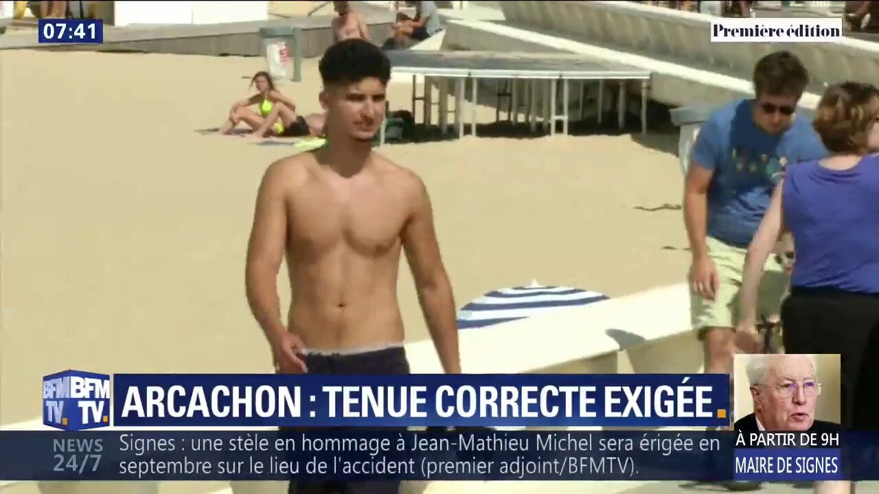 À Arcachon, il est interdit de se promener torse nu en centre ville À Arcachon, il est interdit de se promener torse nu en centre ville