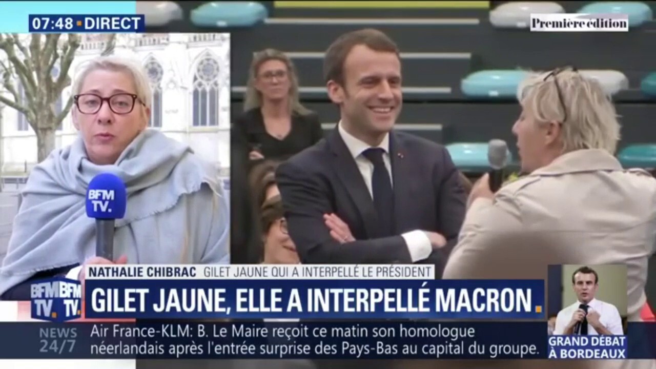 Cétait Un Gag La Femme Qui A Offert Un Collier Gilet Jaune à Emmanuel Macron évoque Son Geste