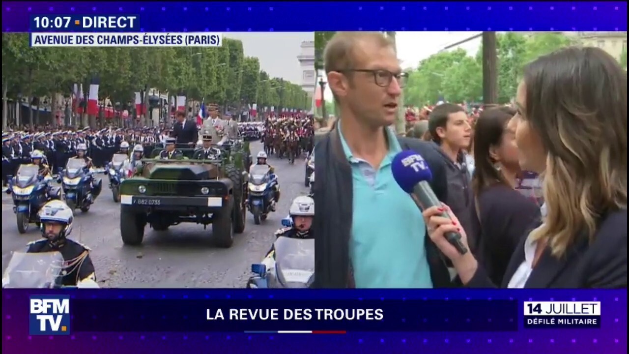 14 Juillet Emmanuel Macron Hué Au Début De Son Passage Sur Les Champs élysées