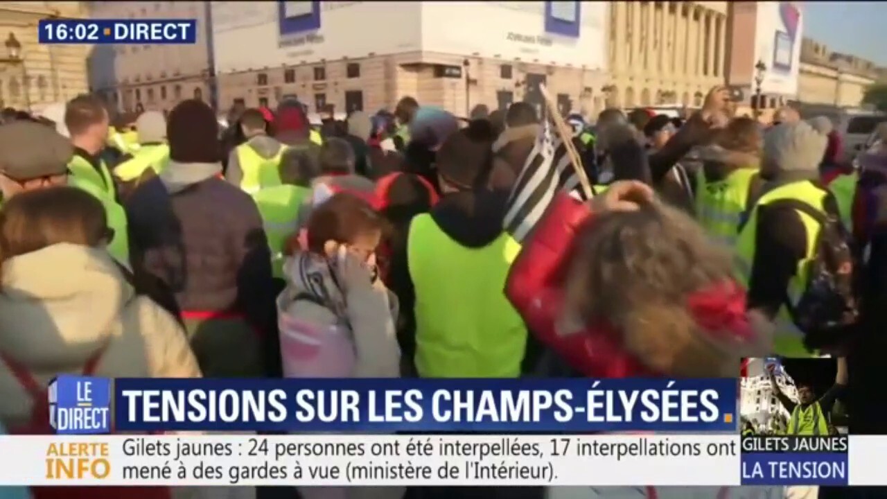 Gilets Jaunes La Tension Monte Place De La Concorde