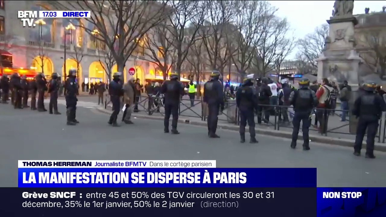 Réforme Des Retraites La Manifestation Se Disperse à Paris