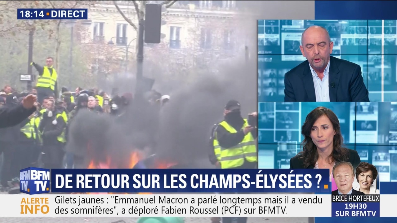 Gilets Jaunes De Retour Sur Les Champs élysées