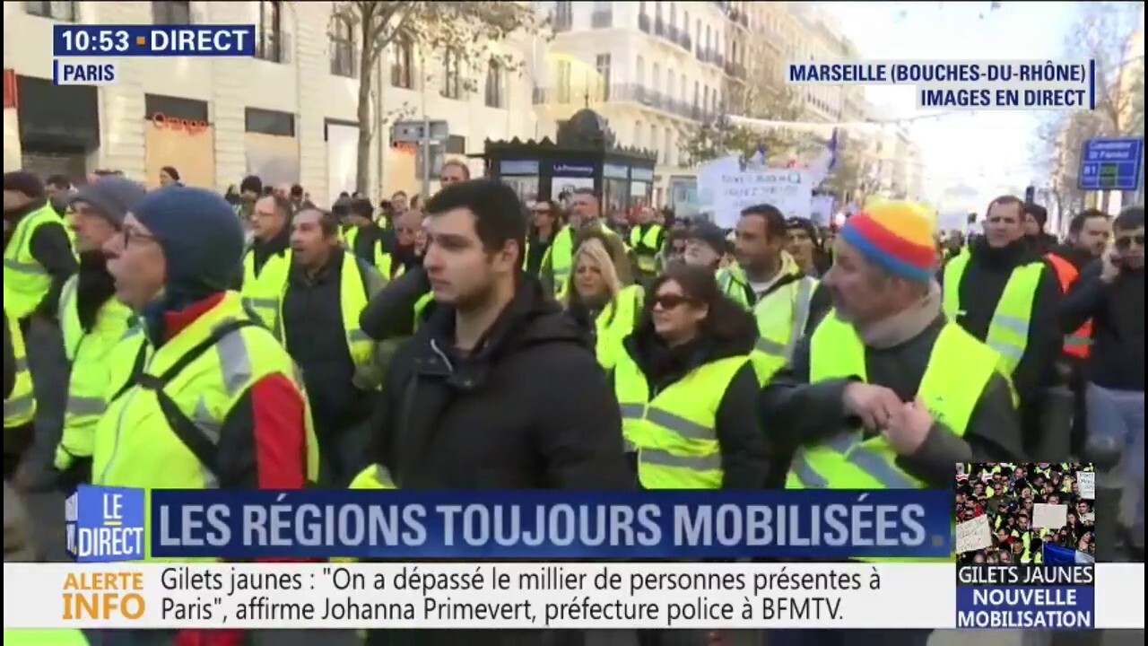 à Marseille Les Gilets Jaunes Toujours Aussi Déterminés Mais Moins Nombreux