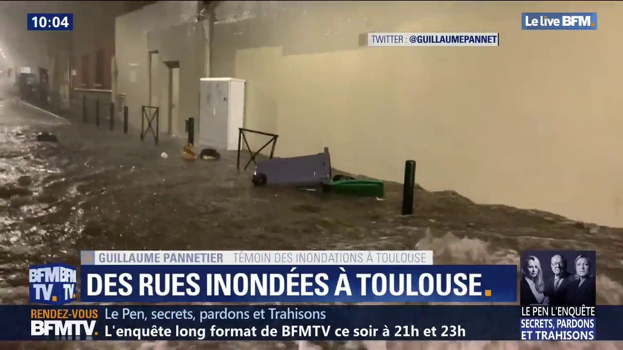 Intemperies A Toulouse L Equivalent De 10 Jours De Pluie Est Tombe En Une Heure