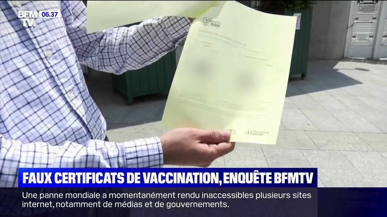 Covid 19 Comment De Faux Certificats De Vaccination Sont Vendus Sur Internet