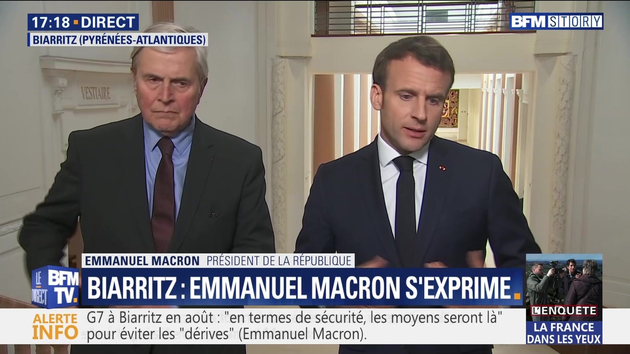 Biarritz Emmanuel Macron S Exprime