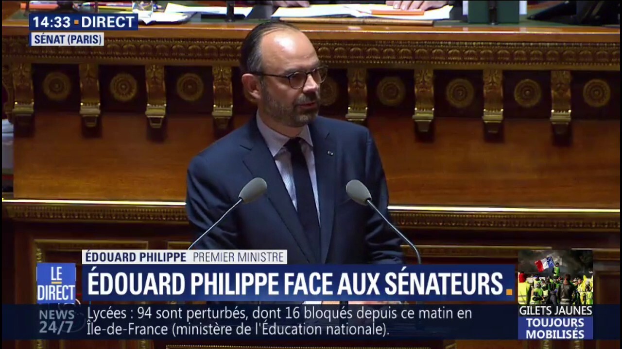 Edouard Philippe Rappelle Que Les Impôts Permettent à Letat De Consacrer 12000 Pour Chaque Lycéen En Lycée Professionnel