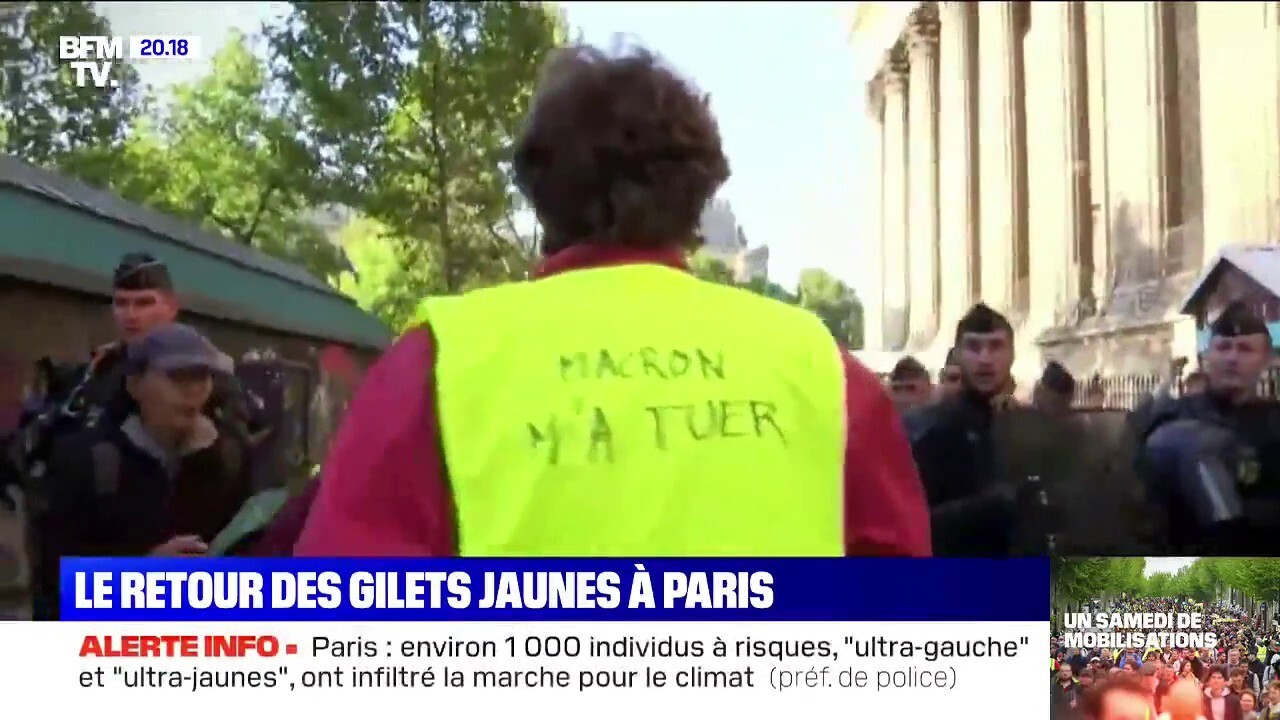 27 Avril Manifestation Des Gilets Jaunes à Paris Dans Le